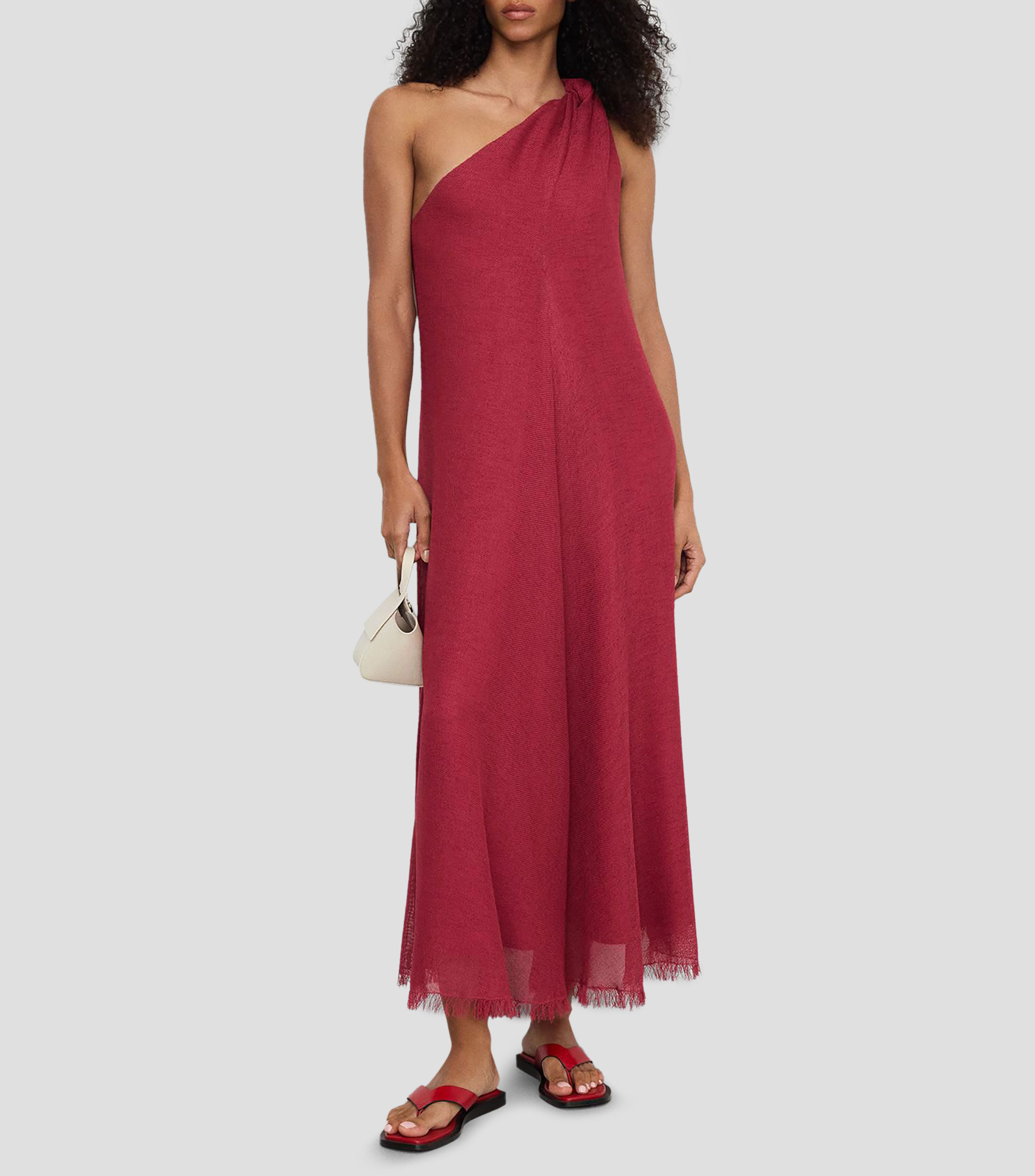 Vestido largo liso Mujer